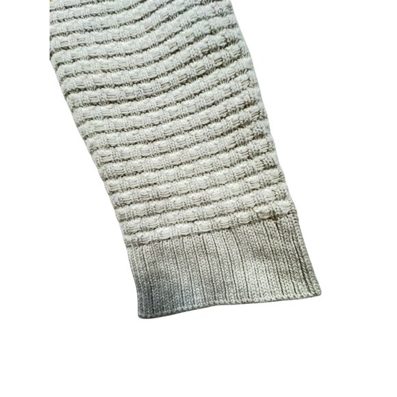 J.Crew Womens Knit Turtleneck Sweater Medium Gray White Textured - Picture 4 of 10